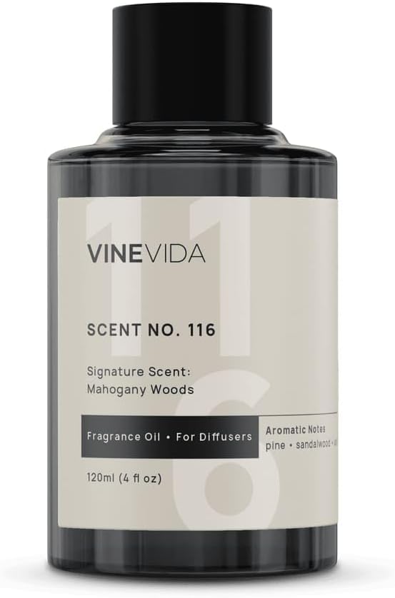 VINEVIDA [4 Oz] Inspired by: Mahogany Woods; Diffuser Oil Refill | Premium Scent Diffuser Oil for Home | Non-Toxic Fragrance
