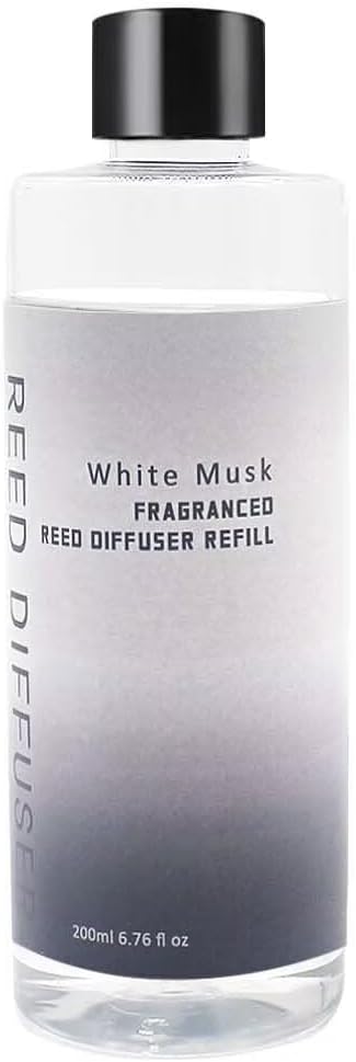 Scent Diffuser Oil Refill | 6.76 fl oz(200ml) Home Fragrance Defusers | Scented Aroma Essential Oil Reed Diffuser White Musk 200ml