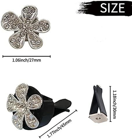 Car Decor Car Fresheners For Women Bling Accessories Air Outlet Decoration For Women Aromatherapy Air Vent Clip Charm Air Dreshener Set of 3 Flowers