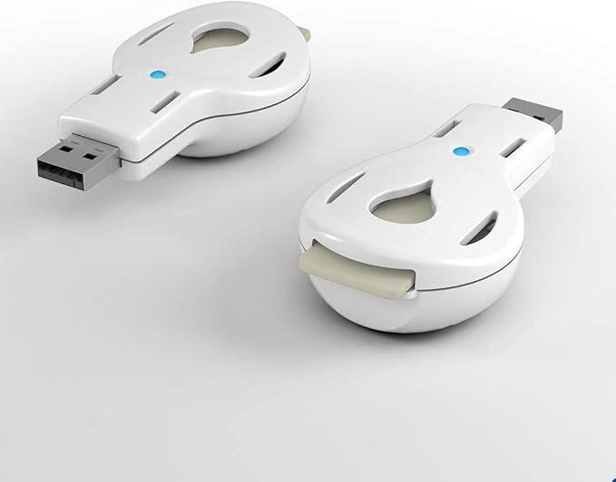 Aromakey USB Aromatherapy Diffuser with 5 Unscented Refill Pads for Bedroom - Bathroom - Kitchen - Home - Office - Car - Travel (White)