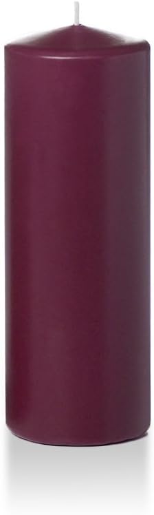 yummi 3" x 8" Magenta Round Pillar Candles - 3 per Pack