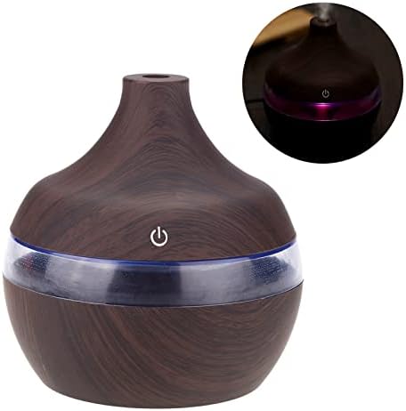 Portable Mini Humidifier for Bedroom, 300ML Ultra Quiet Cool Mist Air Oil Diffuser with 7 Colors Night Light for Baby, USB Charging