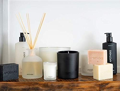 Apotheke Signature Scented Candles for Home, White Vetiver - 10.5 oz - Soy Wax, Non Toxic, Large Jar White - Luxury Candle Gifts for Women & Men - Sandalwood, Eucalyptus, and Vetiver