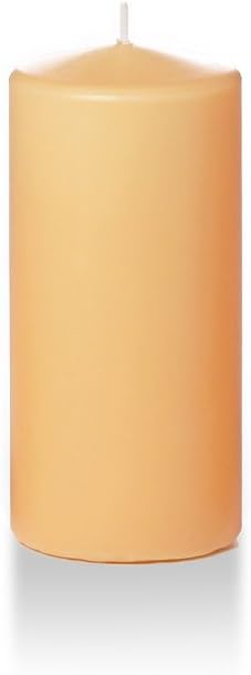 yummi 3" x 6" Caramel Round Pillar Candles - 3 per Pack