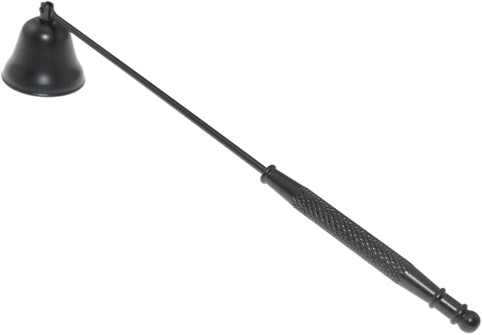 Horn Model Candle Extinguishing Cover 21cm Black Aroma Candle Tools Antique Style Stainless Steel with Long Handle Polished Wick Flame Snuffer