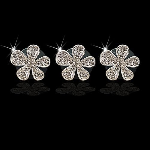 Car Decor Car Fresheners For Women Bling Accessories Air Outlet Decoration For Women Aromatherapy Air Vent Clip Charm Air Dreshener Set of 3 Flowers