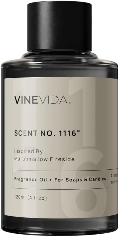 VINEVIDA [4oz] Marshmallow Fireside Fragrance Oil for Candle Making and Soap Making - Premium Candle Scents for Soy Candles