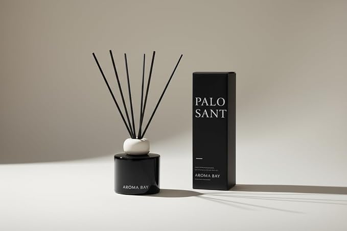 5.1 fl oz Luxury Palo Santo Reed Diffuser Set, Long-Lasting Home Fragrance, Room Fresheners for Bedroom Bathroom Home Décor(150ml)
