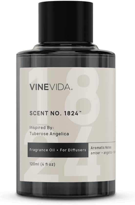 VINEVIDA [4 Oz] Inspired by: Tuberose Angelica; Diffuser Oil Refill | Premium Scent Diffuser Oil for Home | Non-Toxic Fragrance
