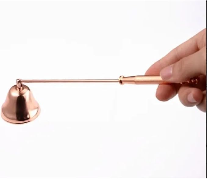 Rose Gold/Gold/Silver Stainless Steel Candle Cover Durable Reusable Exquisite Candle Snuffer Portable Wick Protector(Rose Gold)