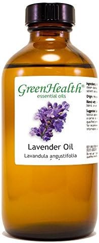GreenHealth Lavender Essential Oil – 8 fl oz (237 ml) Amber Glass Bottle – Lavender Oil for Diffusers, Aromatherapy, Candles, Soaps, Bath & DIY