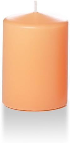 yummi 3" x 4" Peach Round Pillar Candles - 3 per Pack