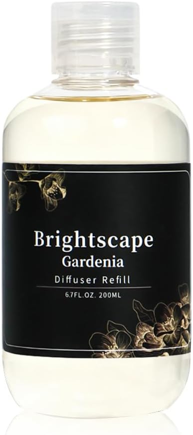 Gardenia Reed Diffuser Refill Oil (200ml / 6.7 fl.oz) – Premium Long-Lasting Floral Home Fragrance – Aromatherapy Scent Refill for Living Room, Bathroom & Office