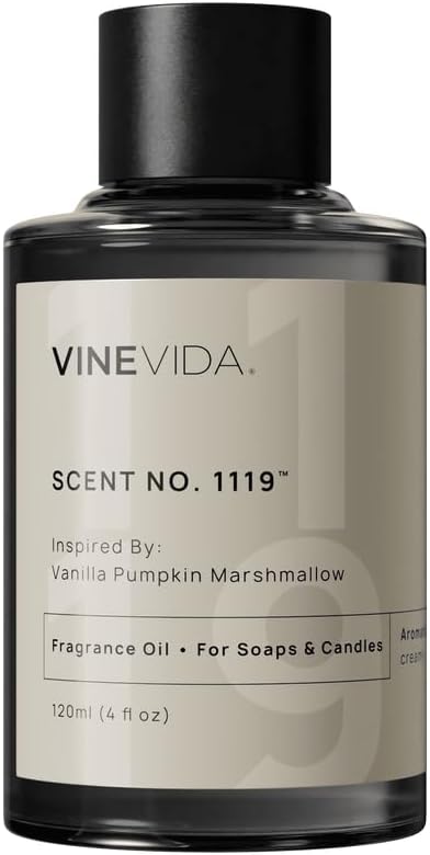 VINEVIDA [4oz] Vanilla Pumpkin Marshmallow Fragrance Oil for Soap Making Scents for Candle Making, Perfume Oils, Soy Candles, Home Scents Oil Diffusers, Bath Scent Bomb Oils, Linen Spray, Lotions
