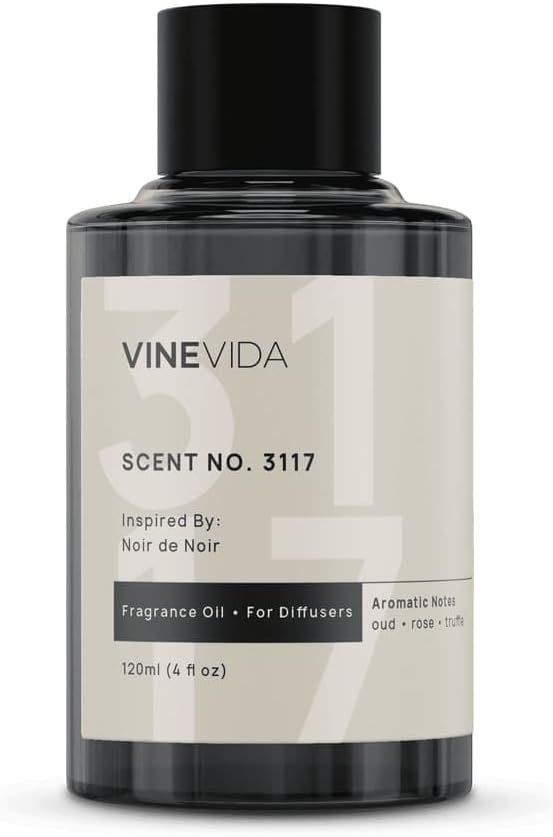 VINEVIDA [4 Oz] Inspired by: Noir de Noir; Diffuser Oil Refill | Premium Scent Diffuser Oil for Home | Non-Toxic Fragrance