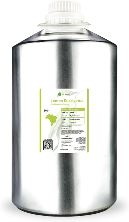 Lemon Eucalyptus Oil by Eucaliptus from Brazil - Pure Lemon Eucalyptus - 100% Pure Steam Distilled Natural Aceite de Eucalipto Limón - Aromatherapy - Premium Therapeutic Grade - 15ml