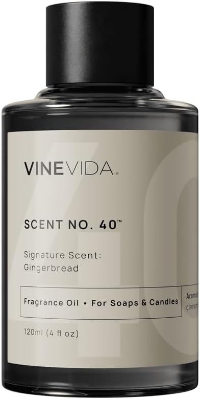 VINEVIDA [4oz] Gingerbread Fragrance Oil for Candle Making and Soap Making - Premium Candle Scents for Soy Candles