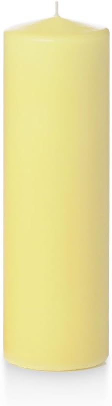 yummi 3" x 10" Buttercup Yellow Round Pillar Candles - 3 per Pack
