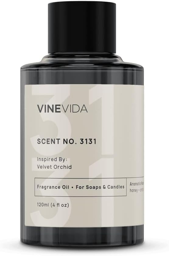 VINEVIDA Scent NO. 3131 Fragrance Oil - 120mL (4oz) - Inspired by: Velvet Orchid Fragrance Oil for Candle Making - Made in USA Candle Scents Scents for Soap Making