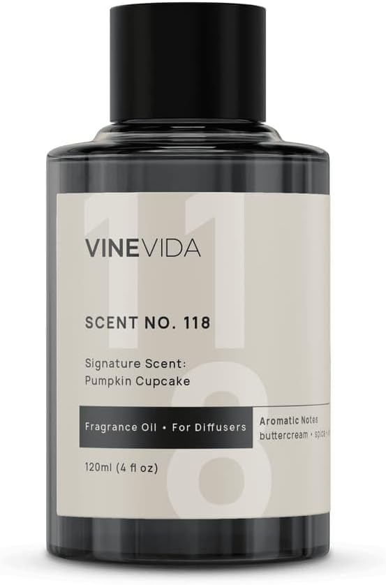 VINEVIDA [4 Oz] Inspired by: Pumpkin Cupcake; Diffuser Oil Refill | Premium Scent Diffuser Oil for Home | Non-Toxic Fragrance