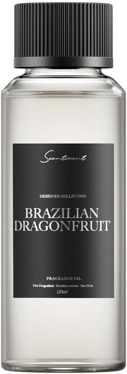 Scentiment Brazilian Dragon Fruit Diffuser Oil – Dragon Fruit, Citrus & Soft Musk – Sweet, Fruity & Tropical Fragrance Oil for Cold Air Diffusers – 4.06 fl oz (120 mL)