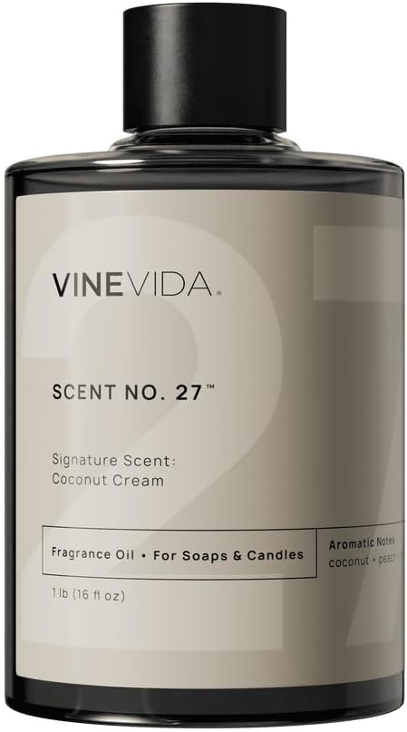 VINEVIDA [16oz] Coconut Cream Fragrance Oil for Soap Making Scents for Candle Making, Perfume Oils, Soy Candles, Body Butters, Massage Oils, Room Sprays, Bath Bombs, Body Lotions, Linen Sprays