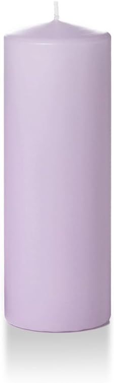 yummi 3" x 8" Lavender Round Pillar Candles - 3 per Pack