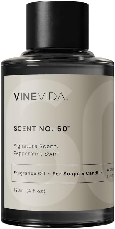 VINEVIDA Peppermint Swirl Candle Making Fragrance - 4oz - Christmas Scent Made in USA