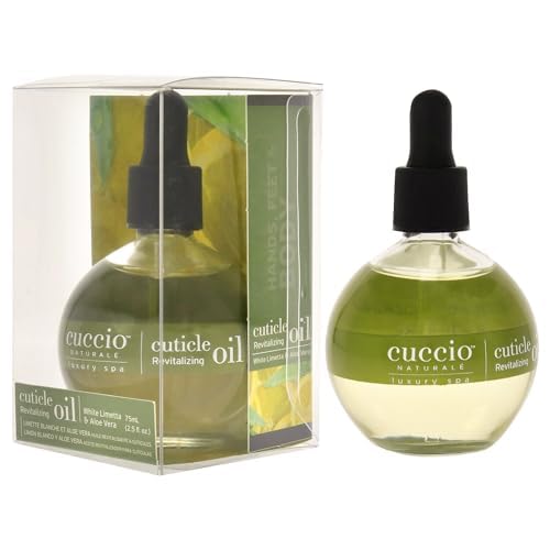 Cuccio Naturale White Limetta & Aloe Vera Revitalizing Cuticle Oil, Lightweight Fast-Absorbing Hydrating Nail & Cuticle Conditioner, Cold-Pressed Oils + Vitamin E, 2.30 Fl Oz