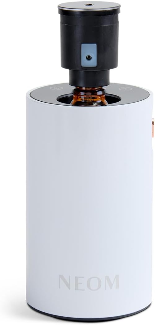 NEOM Wellbeing Pod Mini+ Essential Oil Diffuser, White I Waterless and Wireless I Portable & Versatile - car, Office or Home I Up to 125 Hours of Natural Fragrance use per Charge