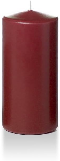 yummi 3" x 6" Burgundy Round Pillar Candles - 3 per Pack