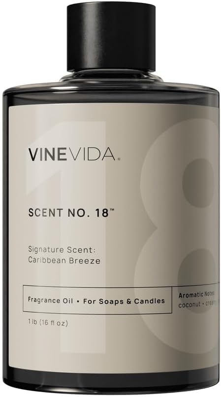 VINEVIDA [16oz] Caribbean Breeze Fragrance Oil for Candle Making and Soap Making - Premium Candle Scents for Soy Candles