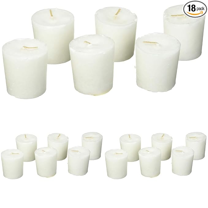 Aroma Naturals Votive Candles with White, Patchouli and Frankincense, Meditation, 6 Count (Pack of 3)
