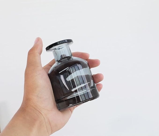 150ml/5oz Blue Empty Glass Diffuser Bottle Aromatherapy Jar Container Fragrance Accessories Use for DIY Replacement Diffuser Sticks Sets Essential Oils Crafts Decor