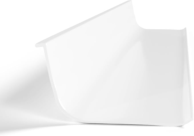 KASTLITE Curved Under Cabinet Light Cover Replacement | Smooth White Acrylic Undercabinet Lens Diffuser | 33-5/16"L x 2-3/4"W x 1-1/2"H | Under Counter Lights for Kitchen, Bathroom & Vanity | Shape E