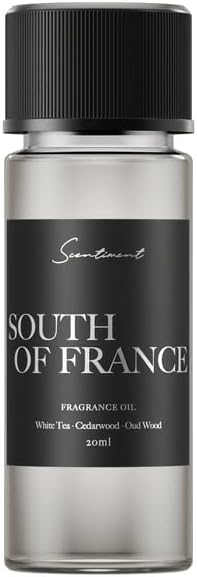 Scentiment Diffuser Oil - South of France | Aromatherapy Home Fragrance | Inspired by Sofitel® Hotel | Luxurious Scent with Notes of White Tea, Cedarwood, Vanilla, Amber – 0.68 fl oz (20 mL)