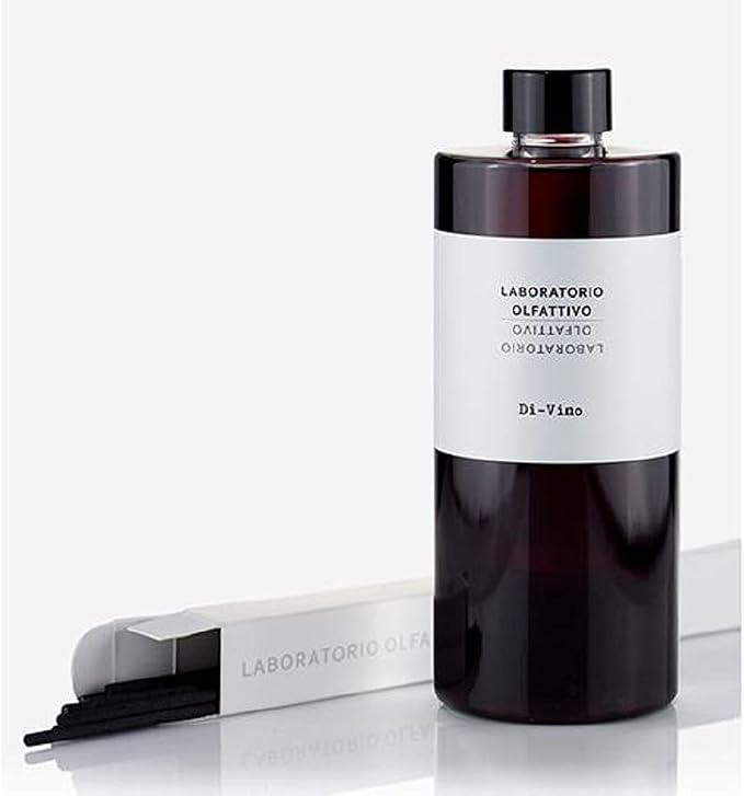 Laboratorio Olfattivo Di-Vino (Wine Accord) Diffuser Refill with Sticks 500ml, Clear