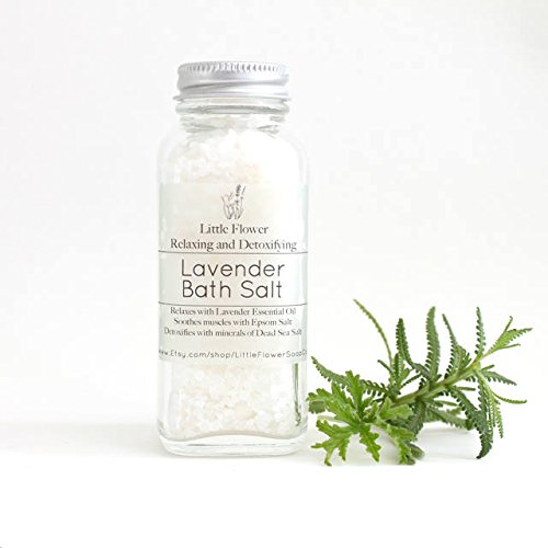 The Little Flower Soap Co. Est. 2010 Luxury Spa Day Gift for Women - Relaxing Lavender Essential Oil Spa Day Self Care Kit Mother's Day Gift Ideas Valentines Day for Mom