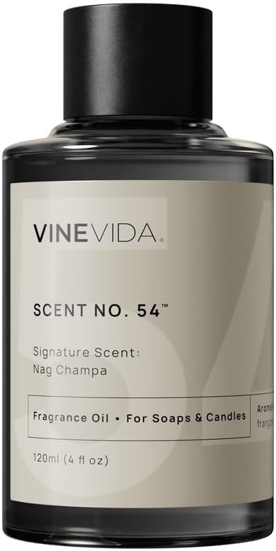 VINEVIDA [4oz] Nag Champa Fragrance Oil for Candle Making and Soap Making - Premium Candle Scents for Soy Candles