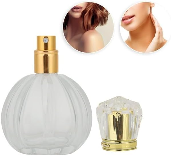 50ML Glass Refillable Perfume Spray Bottle Empty Liquid Perfume Atomizer Dispenser Bottle (pumpkin), A615844