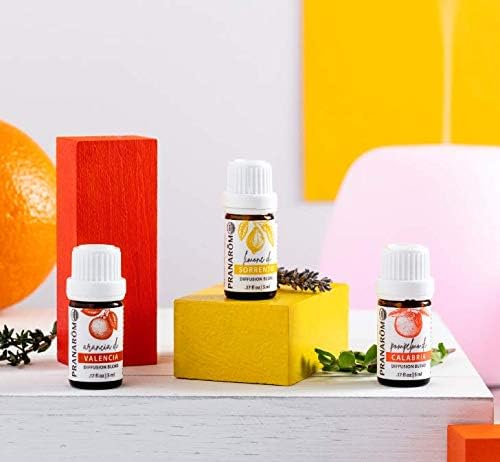 Pranarom - Calabria Diffusion Blend (5ml) - 100% Pure Essential Oil Blend for Diffusing with Grapefruit, Fennel & Bergamot Scent | USDA and ECOCERT Certified Organic