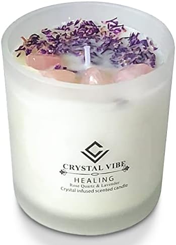 Crystal Vibes Scented Candle for Aromatherapy & Meditation | Long-Lasting Fragrance | Relaxing Home Décor | Stress Relief & Calm Ambience