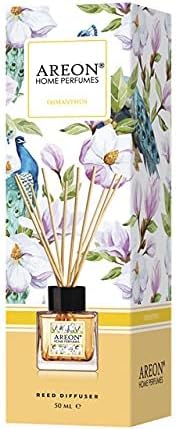 Areon Home Luxury Perfume Reed Diffuser + 10 Rattan Reeds, Osmanthus 50 ml