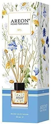 Areon Home Luxury Perfume Reed Diffuser + 10 Rattan Reeds, Spa 50 ml