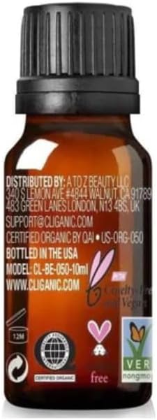 Cliganic Organic Peppermint Essential Oil, 100% Pure Natural Undiluted, for Aromatherapy | Non-GMO Verified