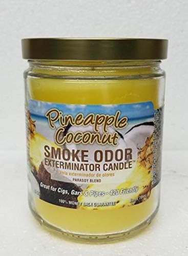 Smoke Odor Exterminator 13oz Jar Candles Orange Lemon Splash Assorted 8 | Includes Kiwi Twisted Strawberries, Lemon Haze, Blueberry Dreamz, Pineapple Coconut