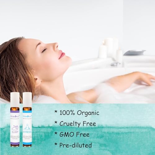 Aromatherapy Oils Roller Set, Natural Pre-diluted Essential Oils Roll On with Glass Rollerball, Relaxation Gift for Women & Men, Christmas Gift