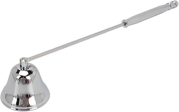 Candle Snuffer, Long Handle Stainless Steel Vintage Extinguisher for Scented Candles Silver Lightweight Wick Flame Stopper