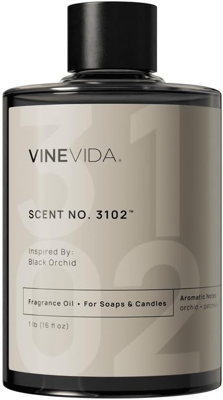 VINEVIDA Scent NO. 3102 Fragrance Oil - 16oz (1lb) - Inspired by: Black Orchid Fragrance Oil for Candle Making - Made in USA Candle Scents Scents for Soap Making