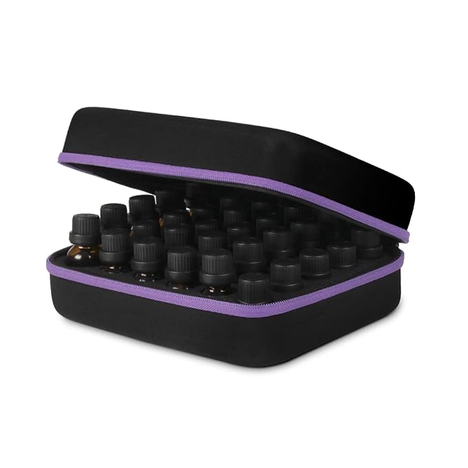JSVER Essential Oil Storage, 30 Bottles,Essential Oil Holder Case, Essential Oil Case for 5ml, 10ml, 15ml Bottles Travel Storage Organizer Bag for doTerra, Young Living Oils, Premium, Aromatherapy
